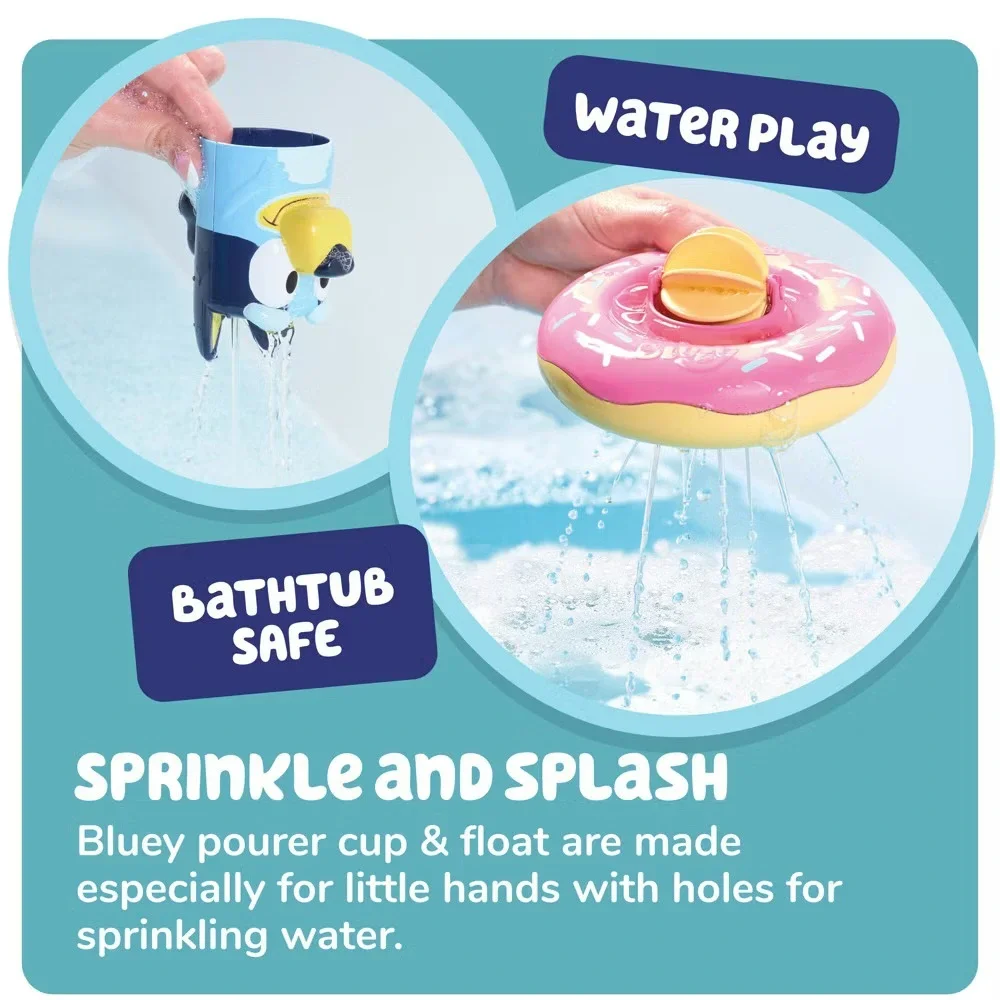 Lot of 2 Bluey Bath Toys - Splash & Float‎ Bluey & Bluey Bath Foam Puzzles NEW